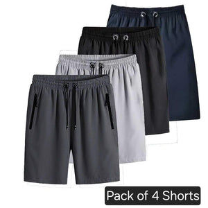 Combo of 4 Men's Stretchable Cotton Shorts | TRENDBUY