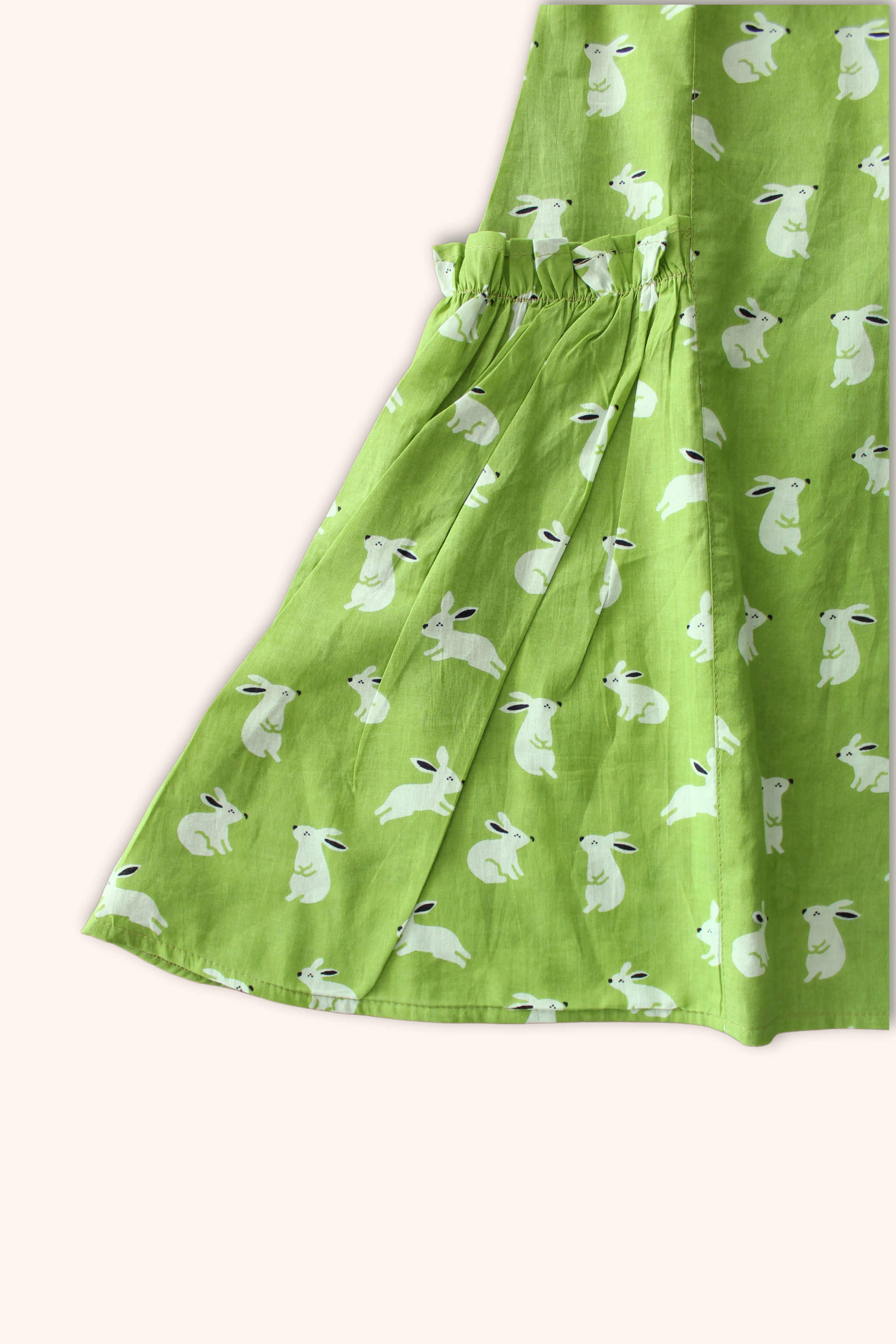 Girls Haven Summer Cotton Dress with long pockets - Green