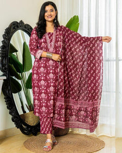Festive Wear Salwar Suit Party Wear 3-Piece Set with Printed Dupatta