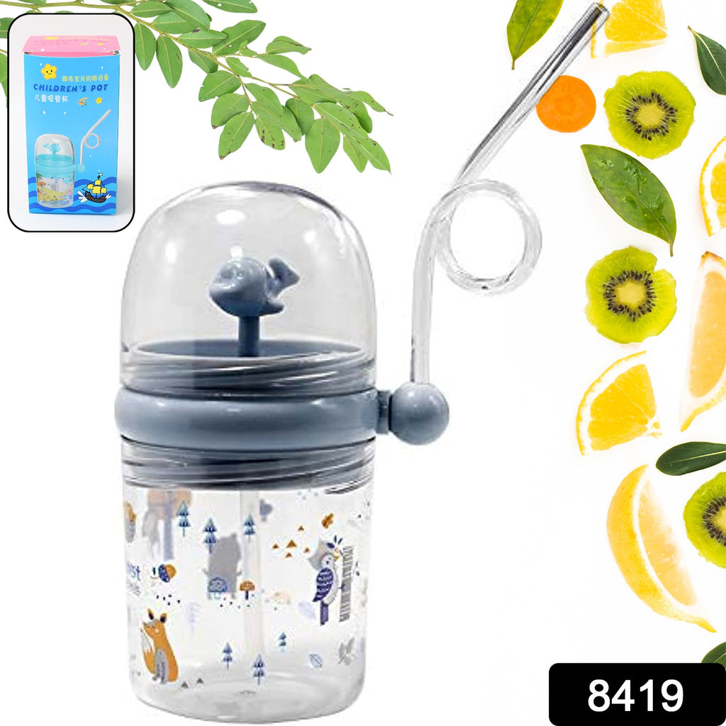 8419 Baby Drinking Cup With Straw And Lid Water Whale Spray Fountain Sippy Cup Bottles Childrens Pot Toddler Tumbler Mug Spill Proofbirthday Party Gift Drinking Cup (1 Pc) - TREND BUY