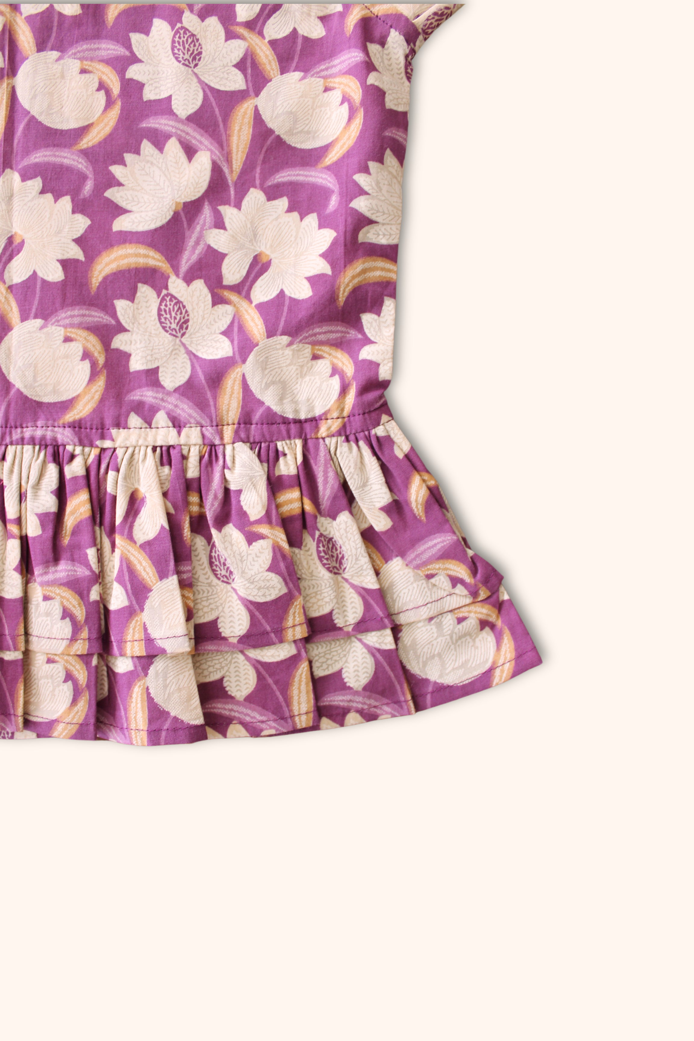 Girls Husn Pure Cotton Clothing Set - Purple