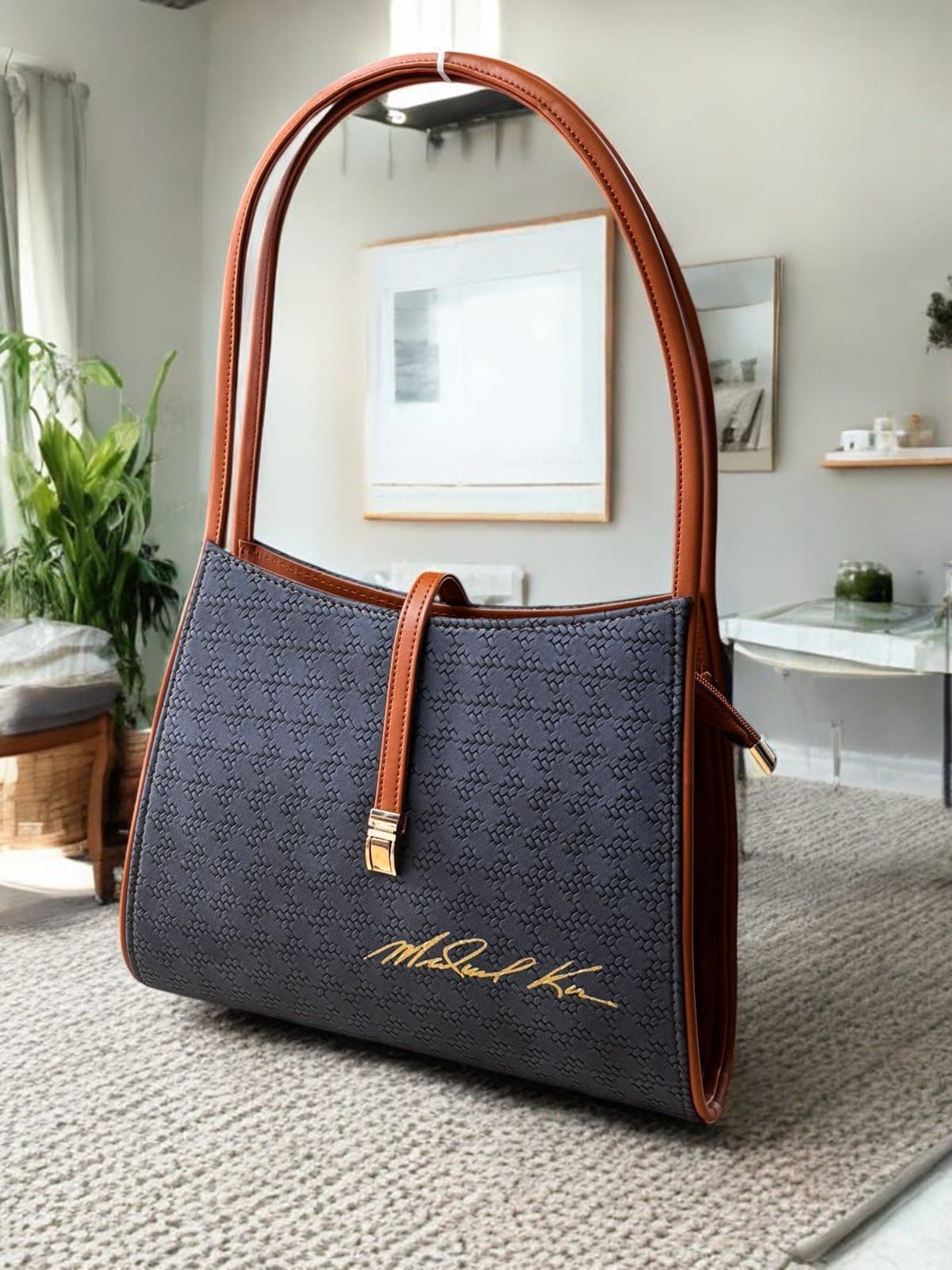 Restocked Michael Kors Women's Solid Shoulder Handbag Blue