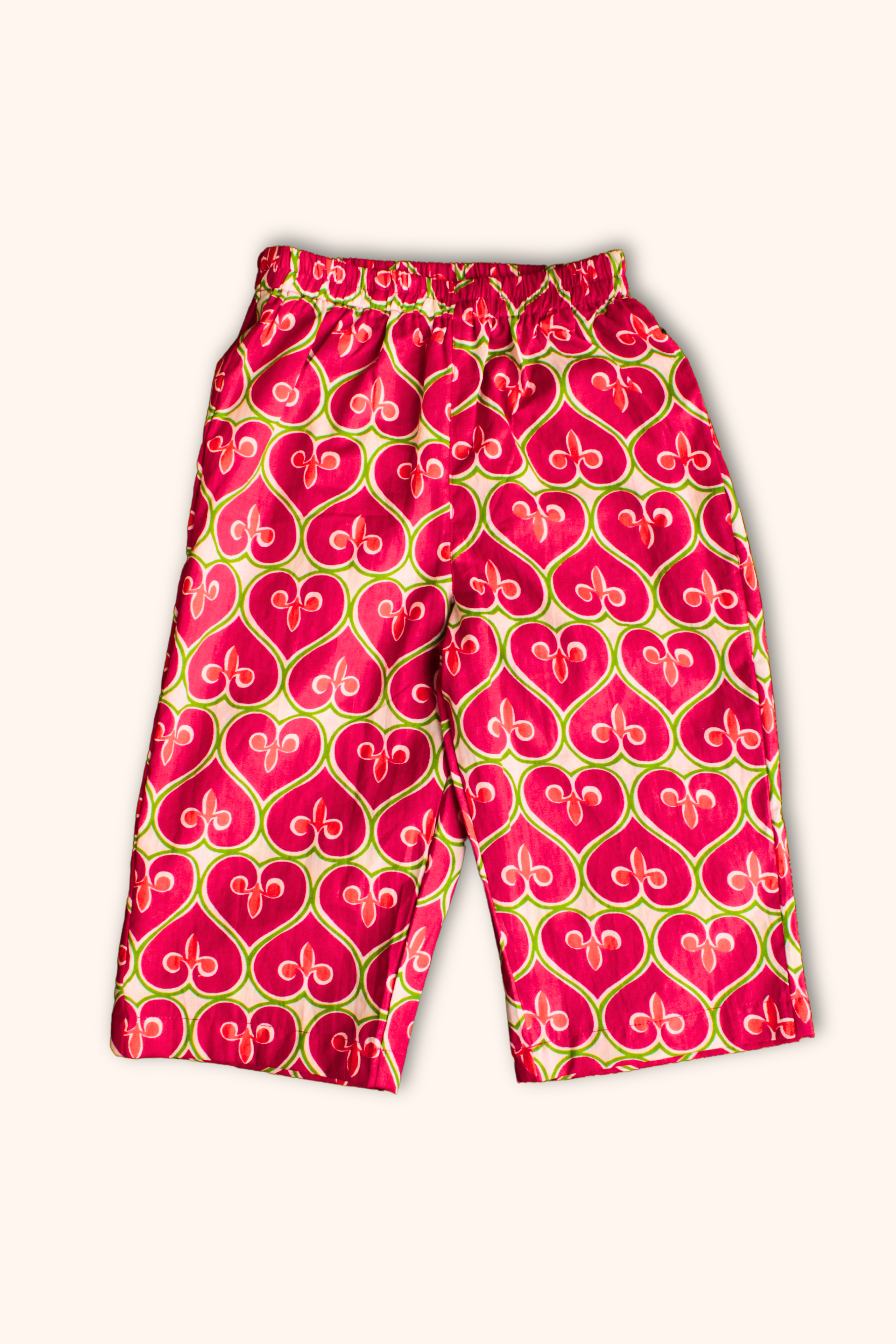 Girls Husn Pure Cotton Clothing Set - Cherry Red