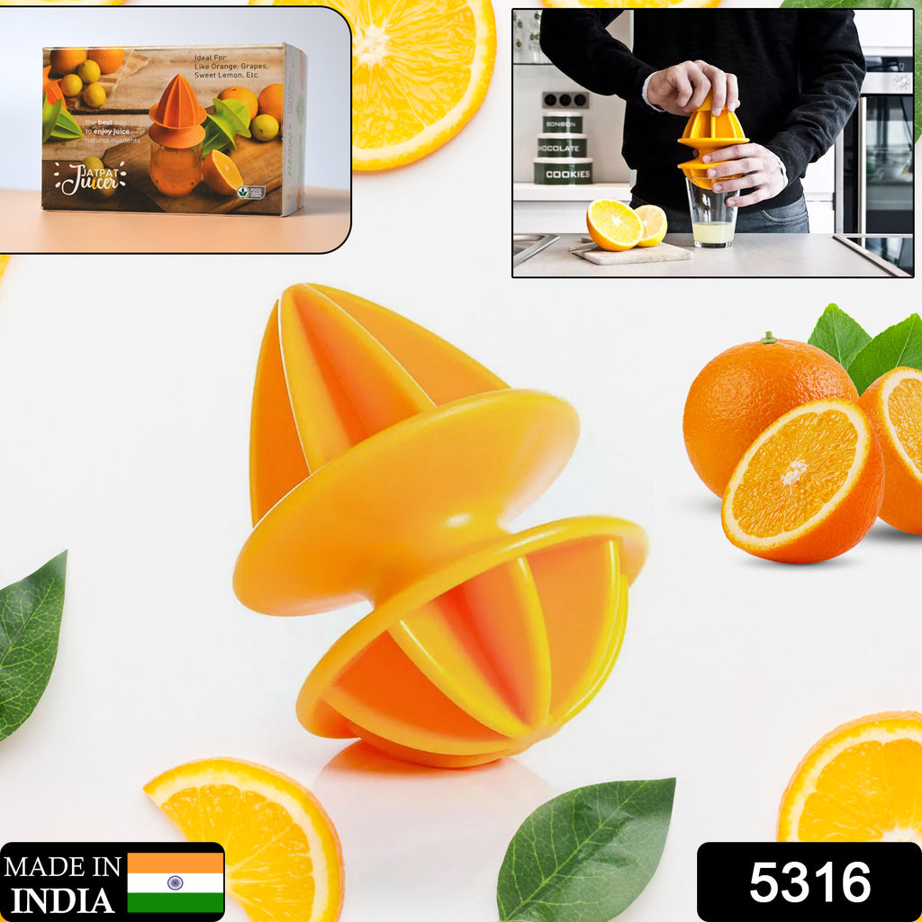 Jatpat plastic citrus hand juicer. High quality multi-use juicer for home.