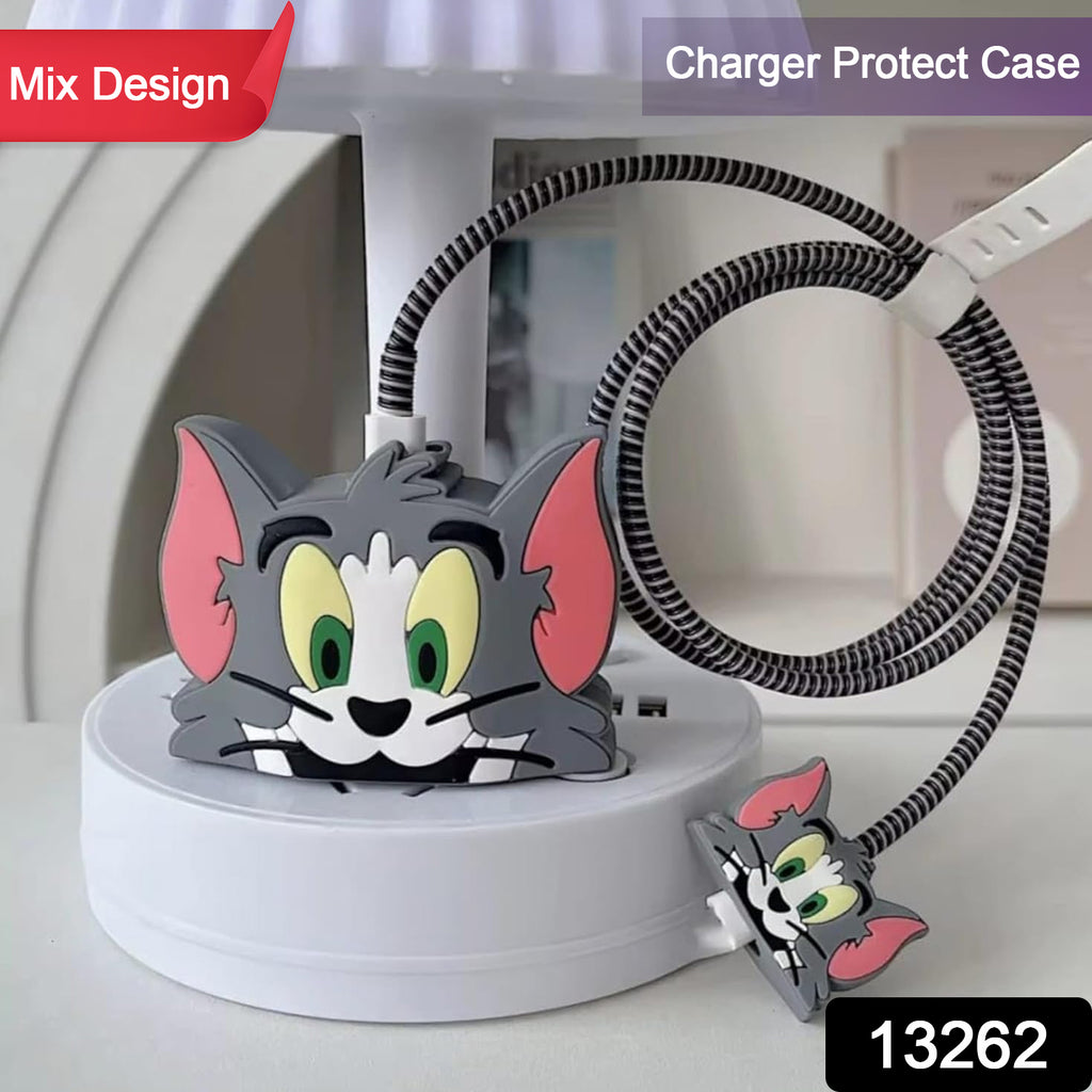 Cartoon Character Silicon Charger Case Cover For Ip 18-20w (Mix Design  1 Pc) - TREND BUY