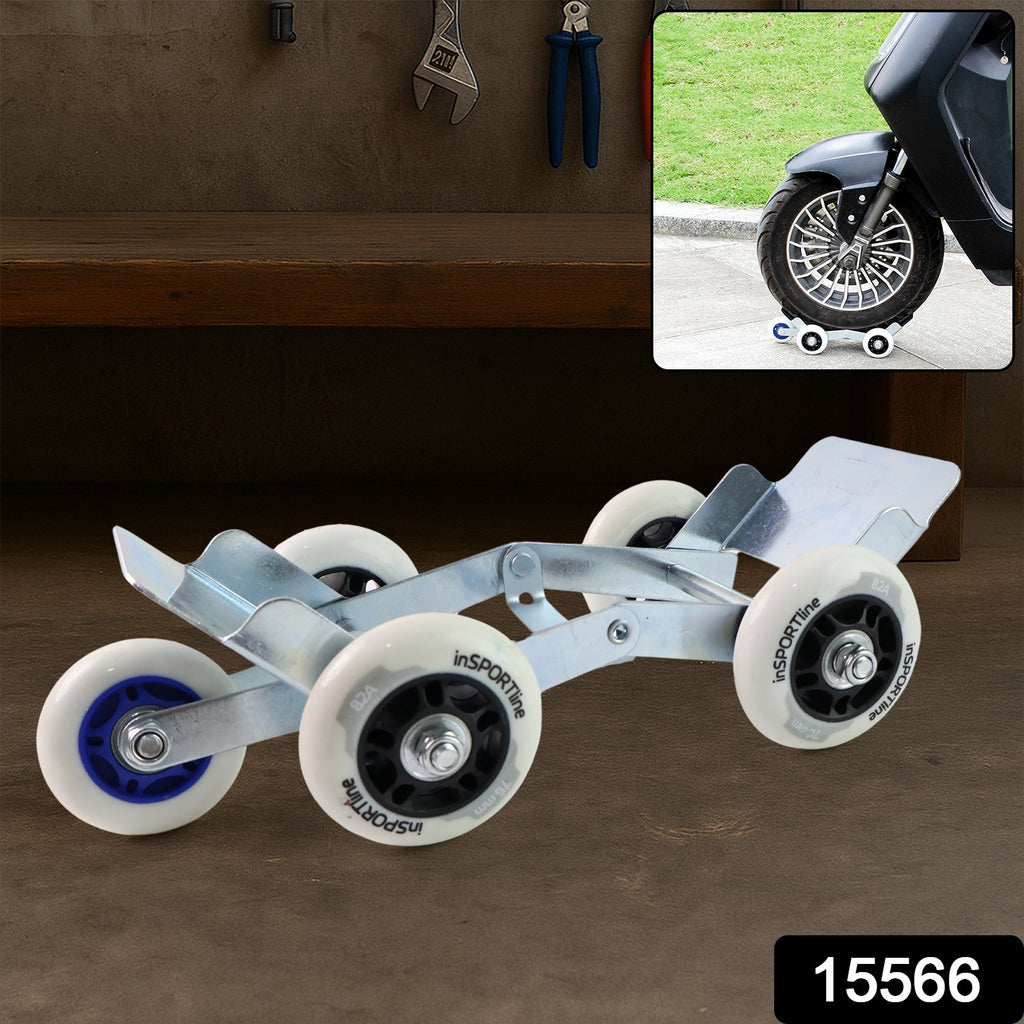 Universal Scooterbike Parking Support Roller with heavy-duty wheels