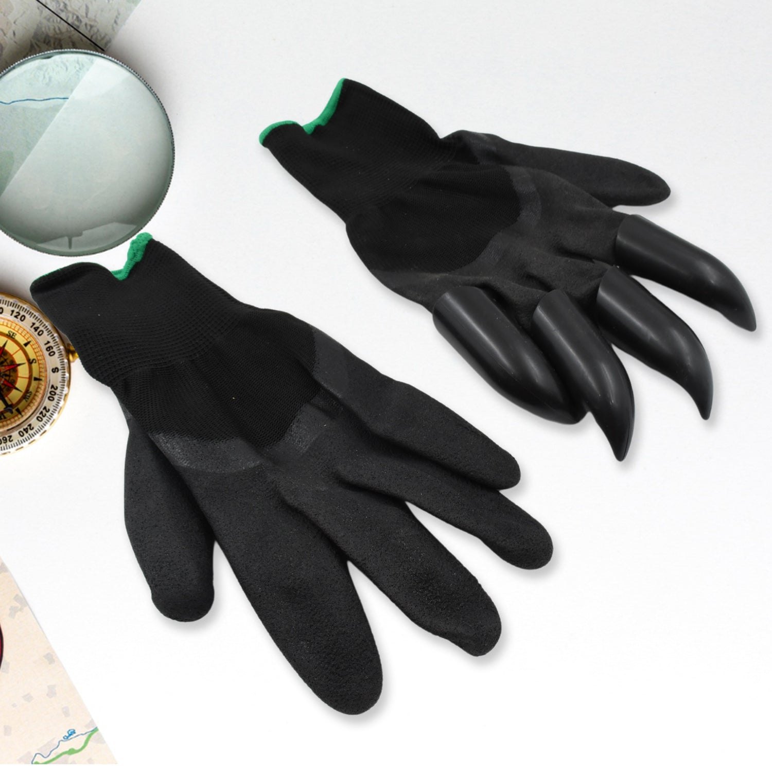 Garden Farming Gloves With Hand Fingertips  Plastic Claws (1 Pair) - TREND BUY