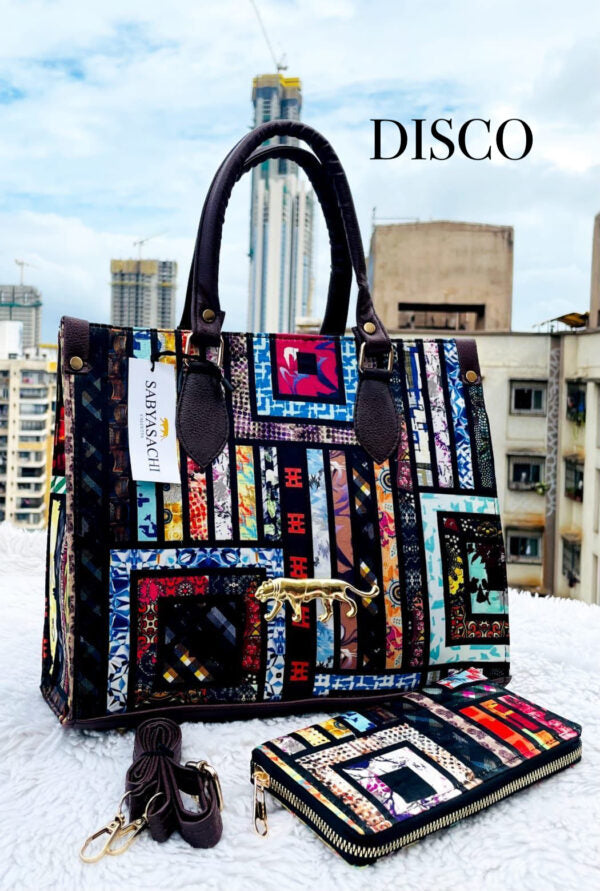 Digital Print Tote Bag with Wallet – Lightweight & Stylish for Travel and Office Design 12