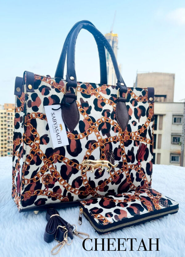 Digital Print Tote Bag with Wallet – Lightweight & Stylish for Travel and Office Design 15