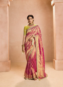 Beautiful Wedding Wear Tissue Silk Saree | TRENDBUY