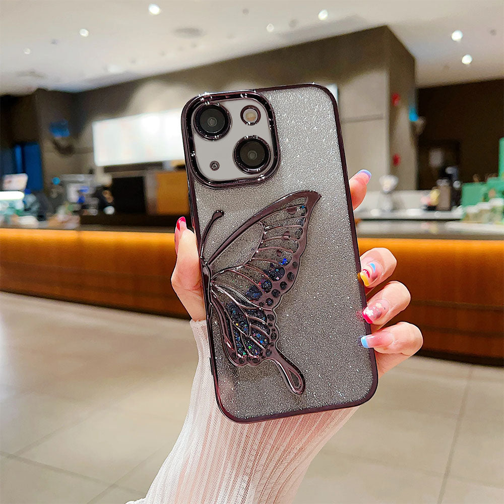 iPhone Glitter Butterfly Shockproof Case - Shimmering Protection