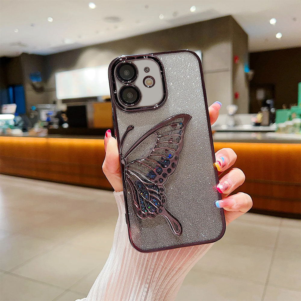 iPhone Glitter Butterfly Shockproof Case - Shimmering Protection