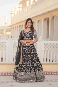 Black Color Lehenga Choli and Duppatta | TRENDBUY
