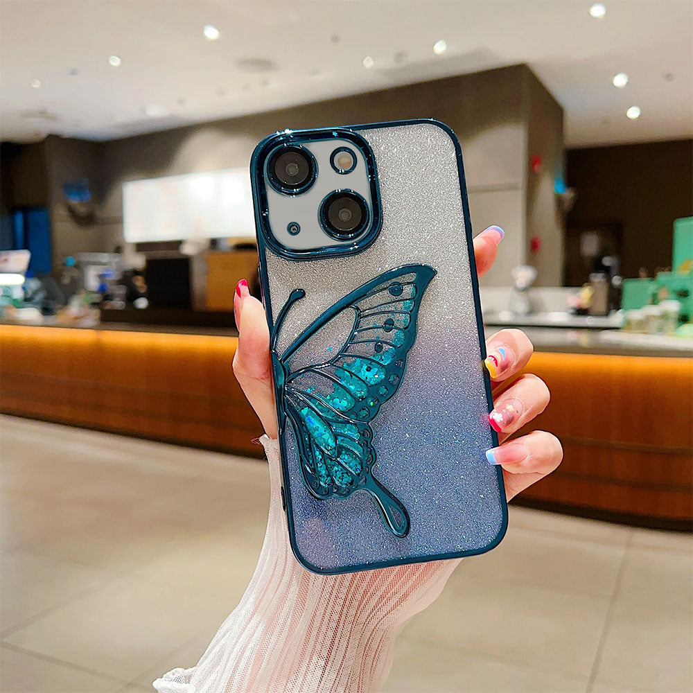 iPhone Glitter Butterfly Shockproof Case - Shimmering Protection