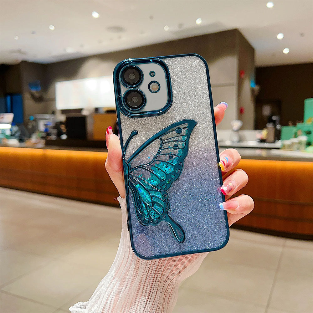 iPhone Glitter Butterfly Shockproof Case - Shimmering Protection