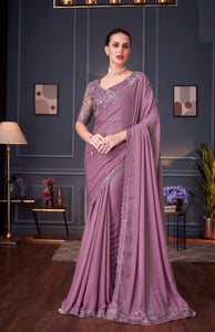 Rainbow Shimmer Silk Wedding Saree with Banglori Blouse | TRENDBUY
