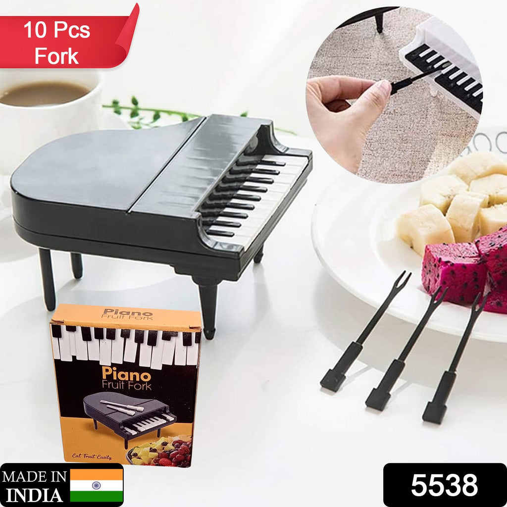 10 pc creative piano fruit forks set for dessert and snack picking