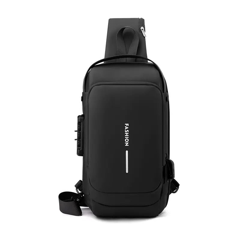 Anti-Theft Sling Bag - Unisex Waterproof, Durable, and Comfortable Crossbody Bag Black