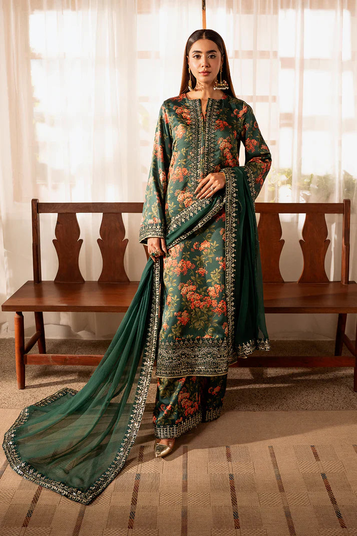 Chinon Silk Eid Collection Kurti-Plazzo with Dupatta - Ready to Wear