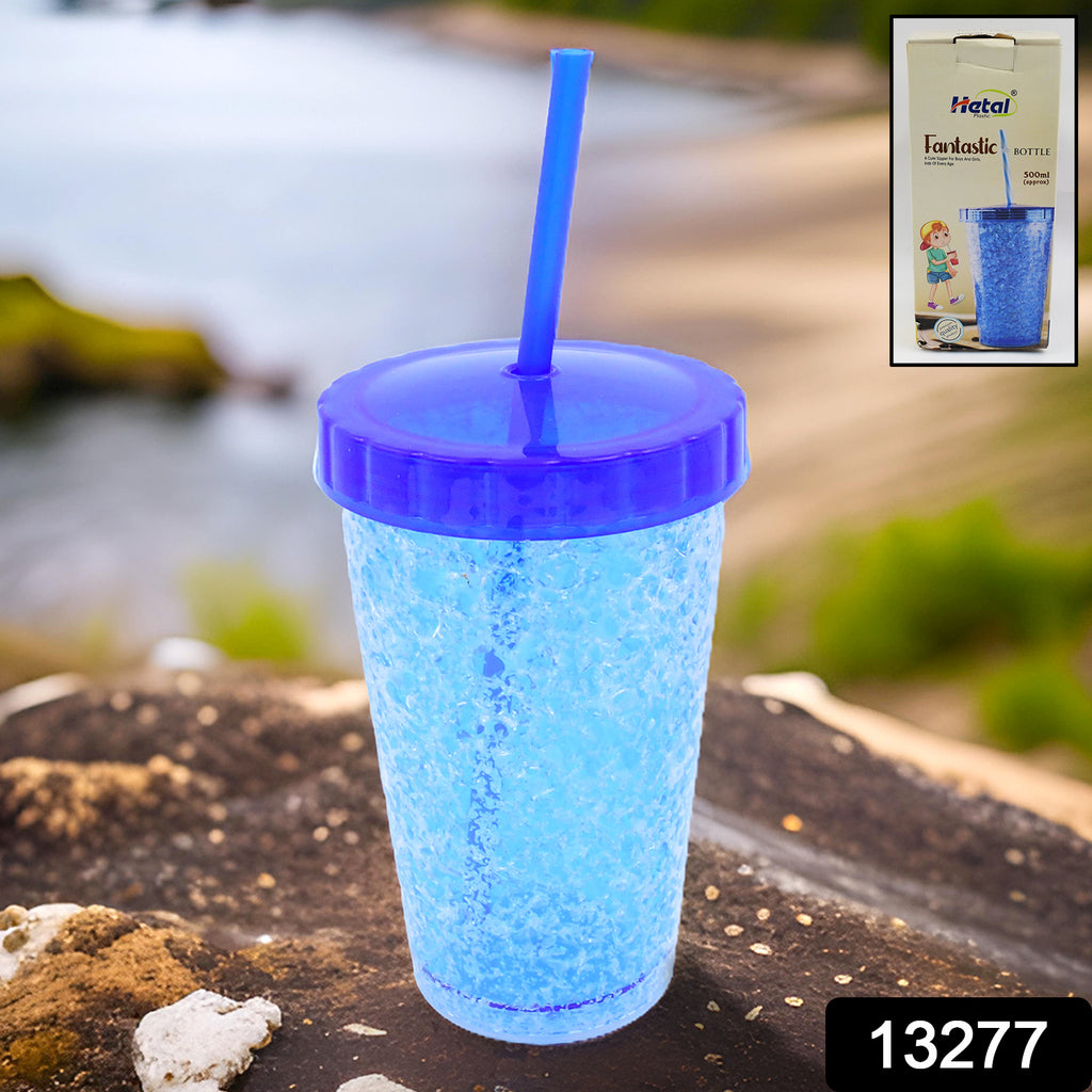 Mix color plastic reusable sipper tumblers with lids & straws