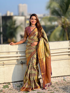 Dharmavaram Leheriya Silk Saree | TRENDBUY