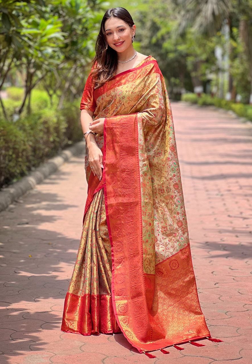 Dharmavaram Silk Saree for function wear