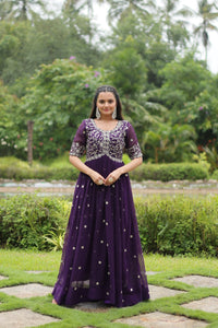 Purple Partywear Gown | TRENDBUY