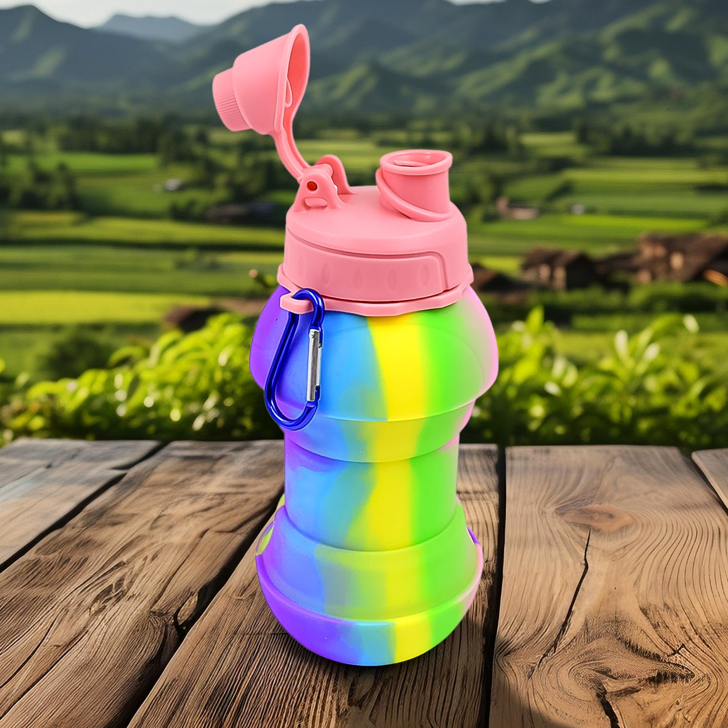 Flexible Collapsible Silicone Sports Water Bottle (260 Ml  20 Cm Folding) - TREND BUY