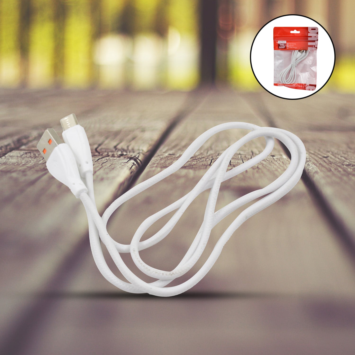 Type C Data Cable With 3.5 Amp Fast Charging Cable (900 Mm 1 Pc)