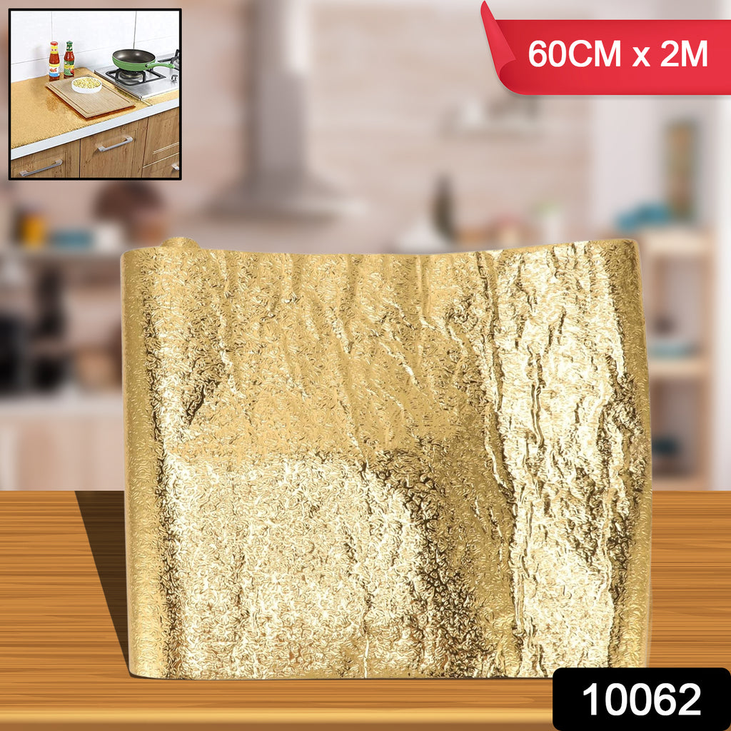 Golden self-adhesive oil-proof waterproof aluminum foil wallpaper roll