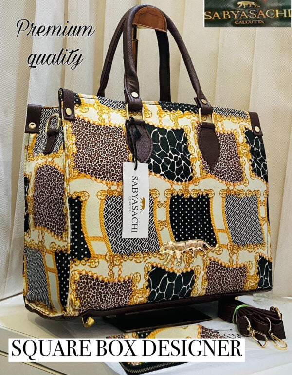 Digital Print Tote Bag with Wallet – Lightweight & Stylish for Travel and Office Design 2
