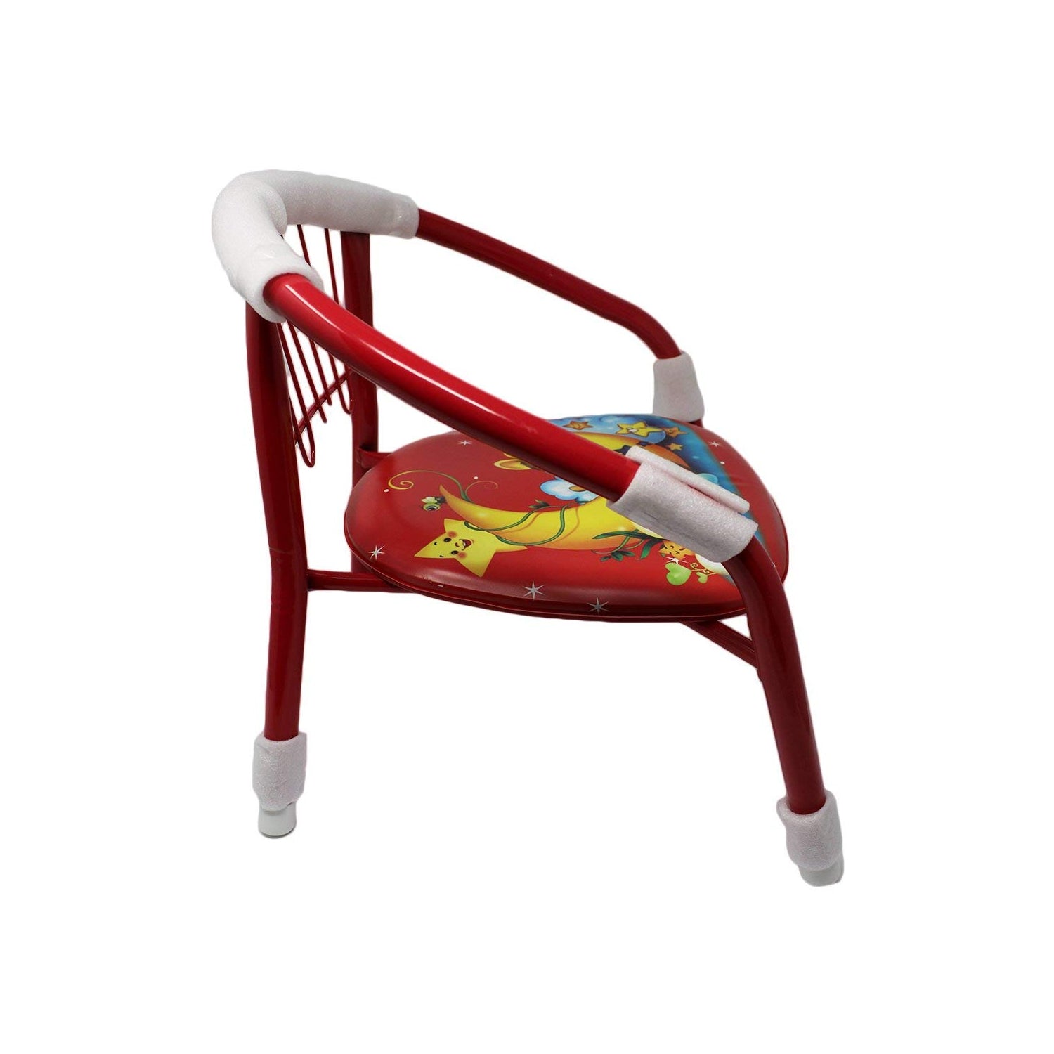 1257 Multicolor Cartoon Design Baby Chair With Metal Backrest Frame  Sound Seated Soft Cushion For Kids  Toddlers (Moq - 4 Pcs) - TREND BUY