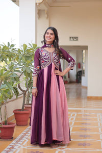 Festival Wear Embroidery Work Long Gown | TRENDBUY