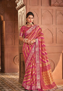 Festival Wear Soft Silk With Zari Print Saree | TRENDBUY