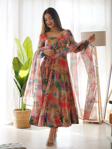 Floral Partywear Anarkali Gown | TRENDBUY