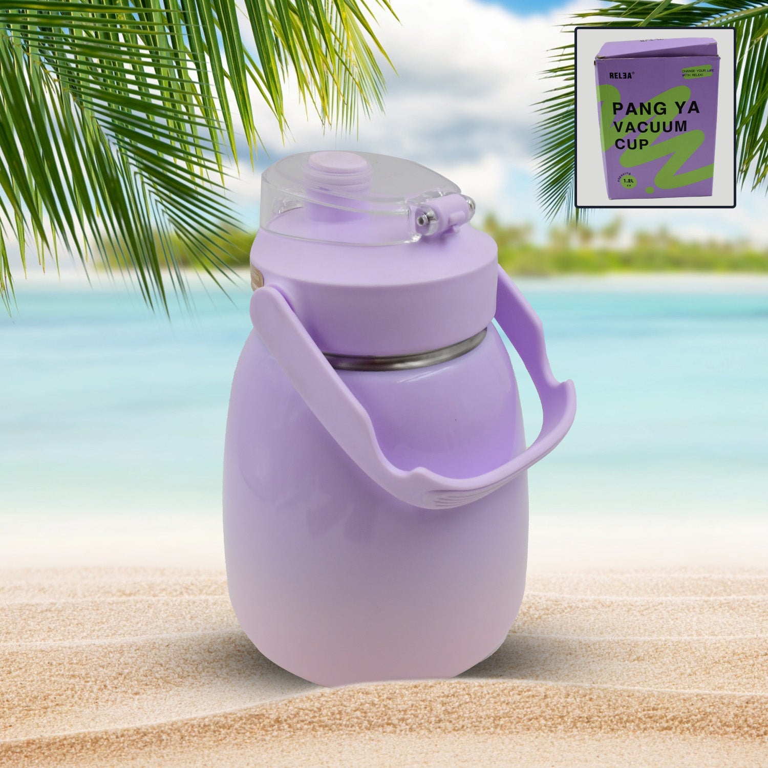 Stainless Steel Mug Bottle Vacuum Insulated Cup With Handle (1200 Ml)