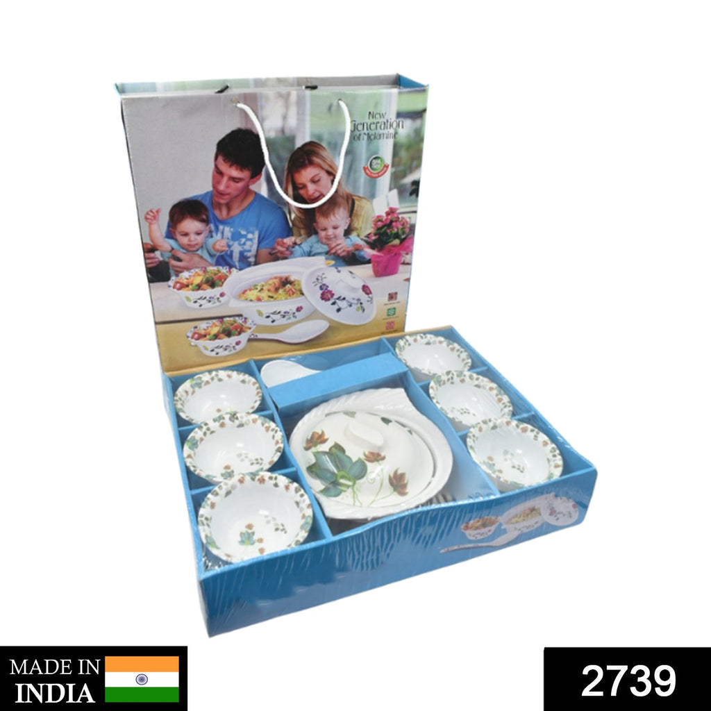 2739 9 Pc Pudding Set used as cutlery for serving food and sweet dishes.