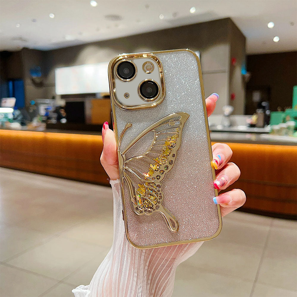 iPhone Glitter Butterfly Shockproof Case - Shimmering Protection