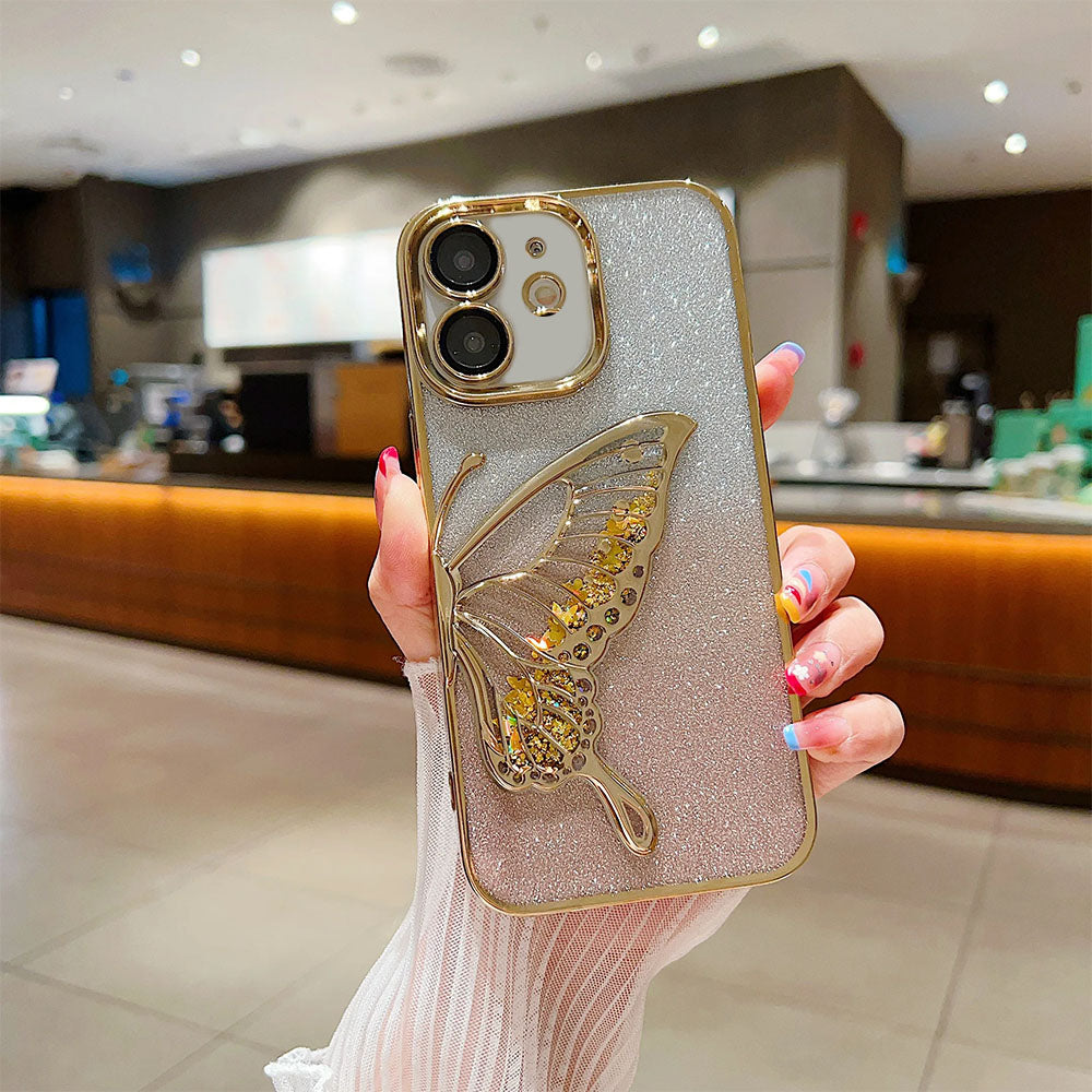 iPhone Glitter Butterfly Shockproof Case - Shimmering Protection