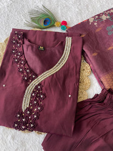 Handwork Kurti Pant with Dupatta Set | TRENDBUY