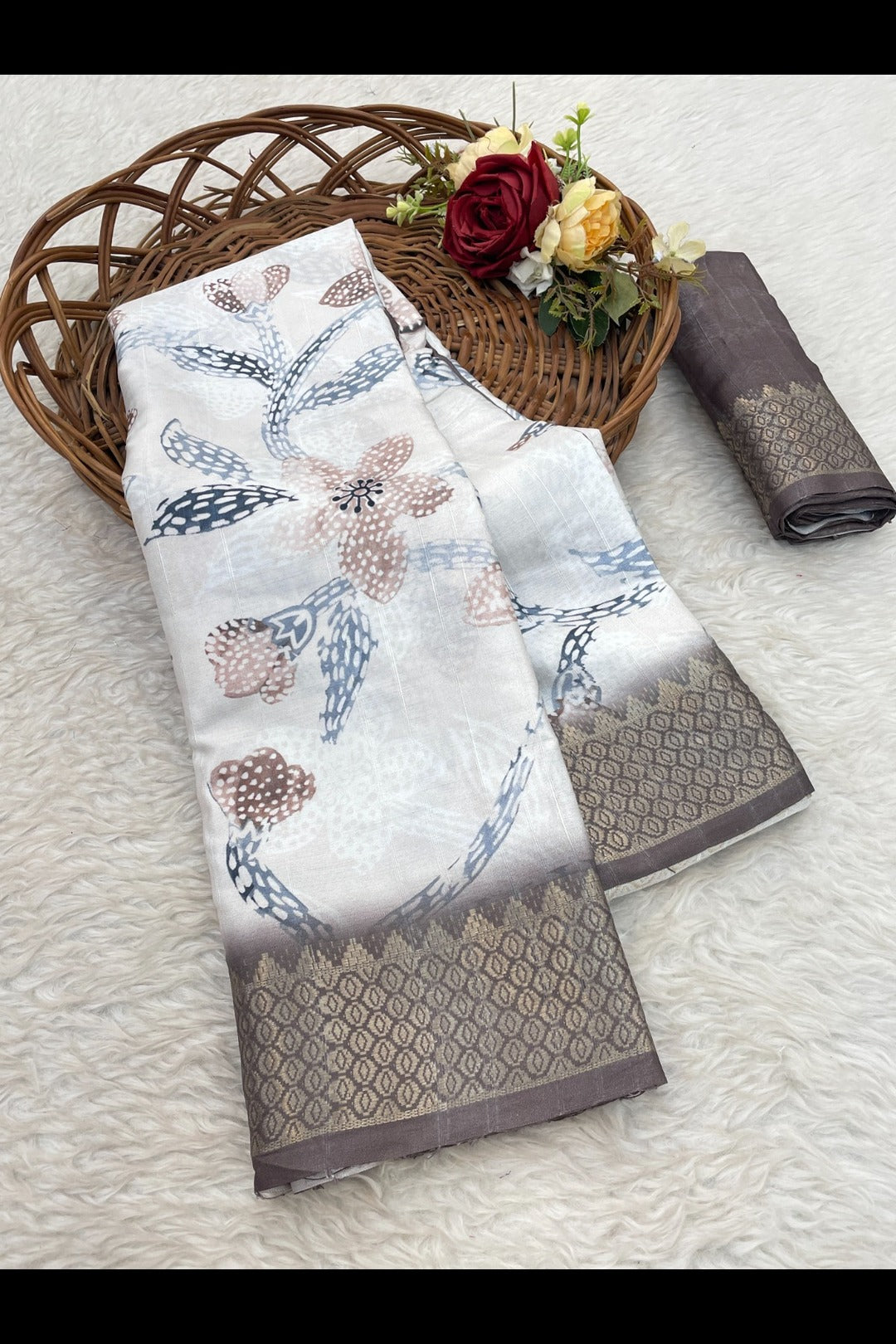 Brown Silk Saree