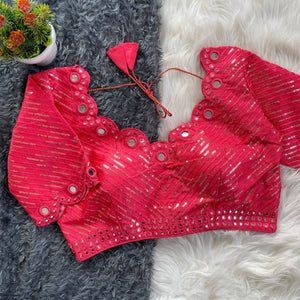 Traditional Wedding Blouse | Mirror Work Bridal Blouse | Phantom Silk | TREND BUY