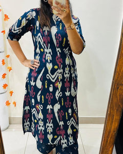 Premium Floral Cotton Kurti Palazzo Set | Designer Co-ord Set | TREND BUY