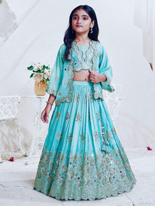 Embroidered Lehenga-Blouse-Coati Set | Festive Wear | TrendBuy