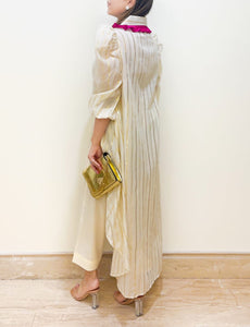 Premium Golden Thread Work Kurta Palazzo Set in Cotton Lurex