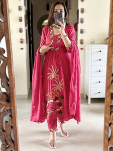 Pure Cotton A-Line Suit Set | Embroidery Work | Rani | TREND BUY