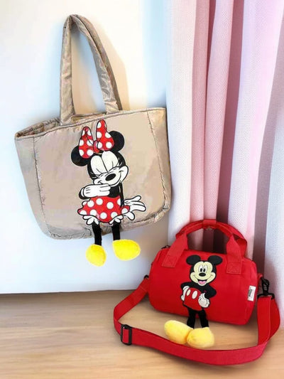 TREND BUY Water Resistant 2-Pc Combo: Mickey/Disney Shoulder Bag & Multipurpose Sling Set
