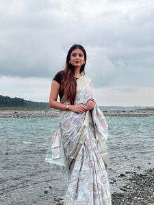 Grey Colour Silk Saree | TRENDBUY