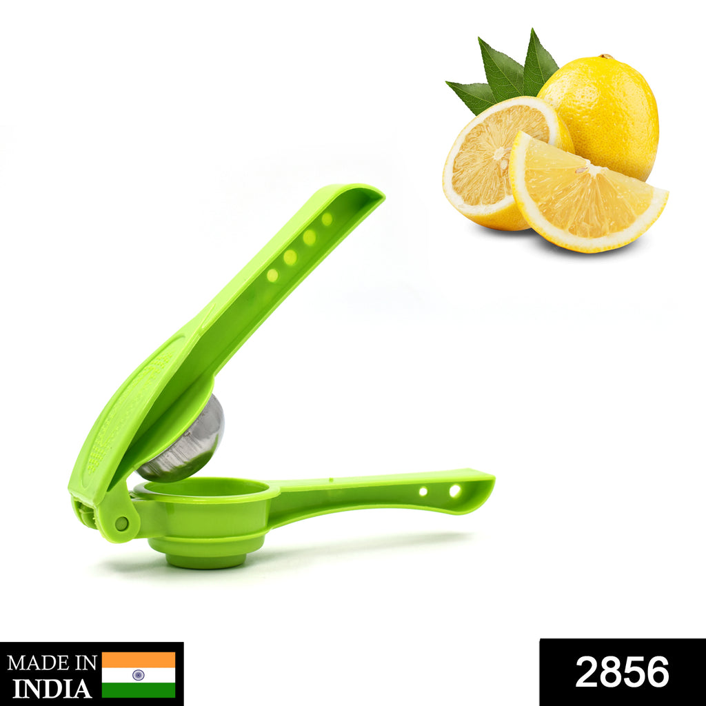 2-in-1 plastic lemon squeezer and opener for fresh citrus juice.