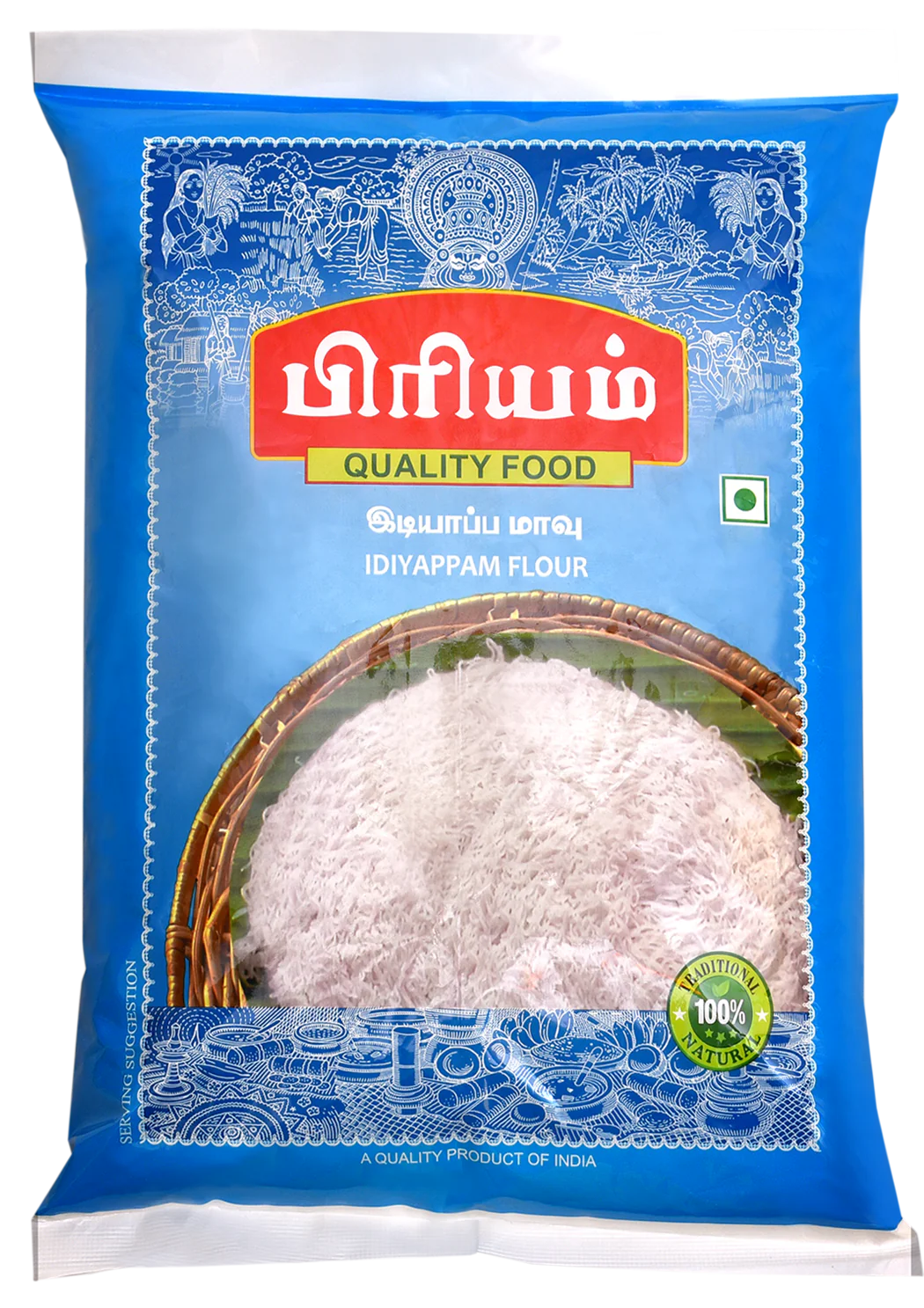 Idiyappam Flour (இடியாப்ப மாவு/Idiyappam Maavu) – Soft & Fine Rice Flour for String Hoppers 500G